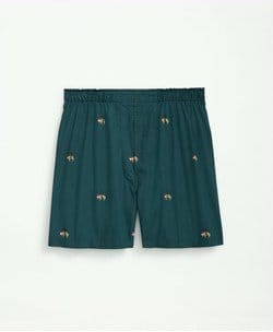 Cotton Poplin Holiday Fleece Boxers