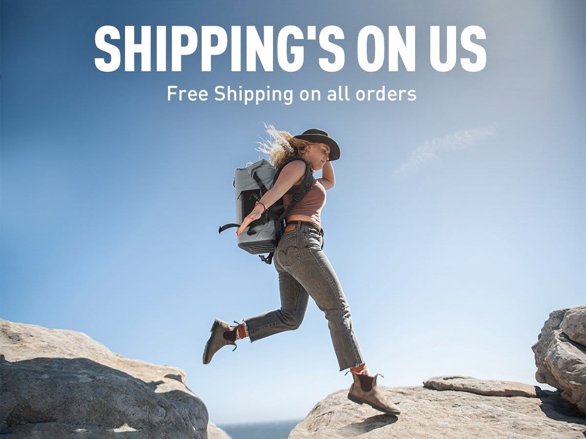 Shipping's On Us. Free Shipping on all orders
