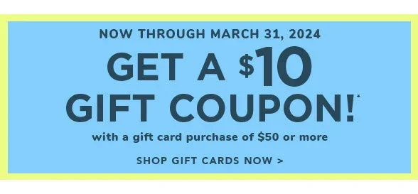 Get a \\$10 Gift Coupon