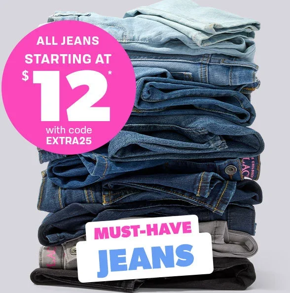 All Jeans starting at \\$12