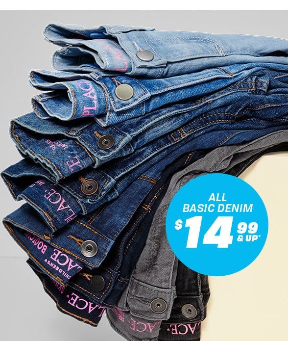 \\$14.99 & Up All Basic Denim