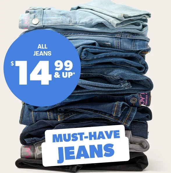 \\$14.99 & Up All Jeans