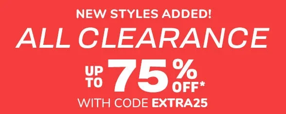 Up to 75% off All Clearance