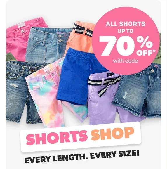 Up to 70% off All Shorts