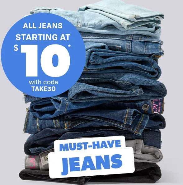 All Jeans starting at \\$10
