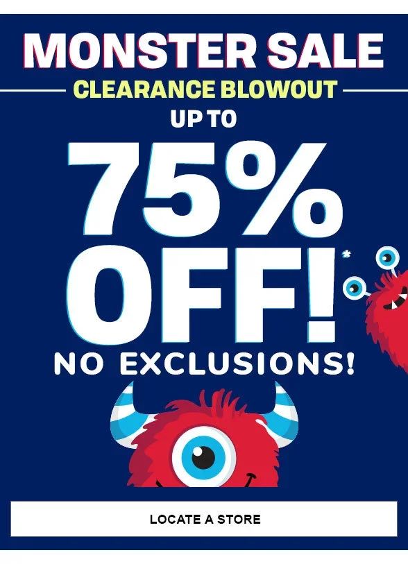 All Clearance Up to 75% off