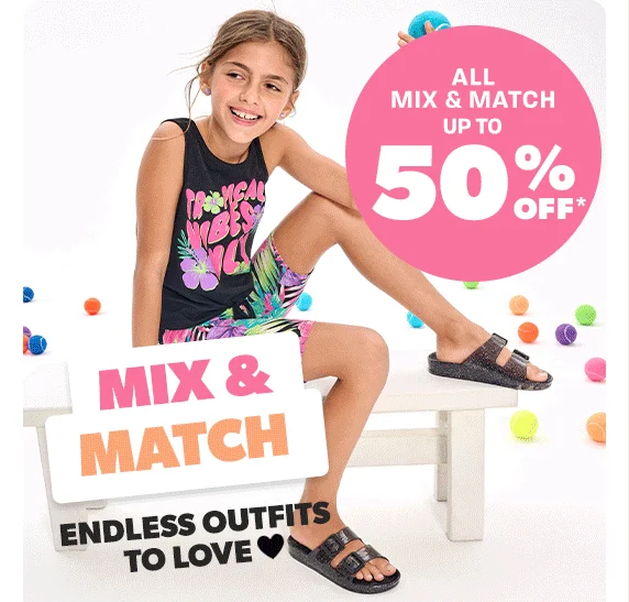 Up to 50% off All Mix & Match