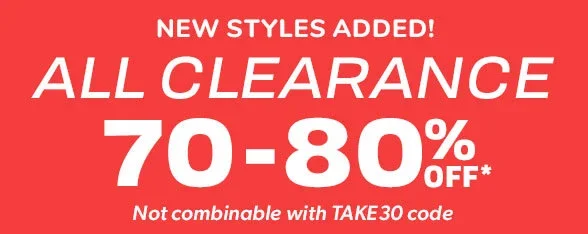 70-80% off All Clearance