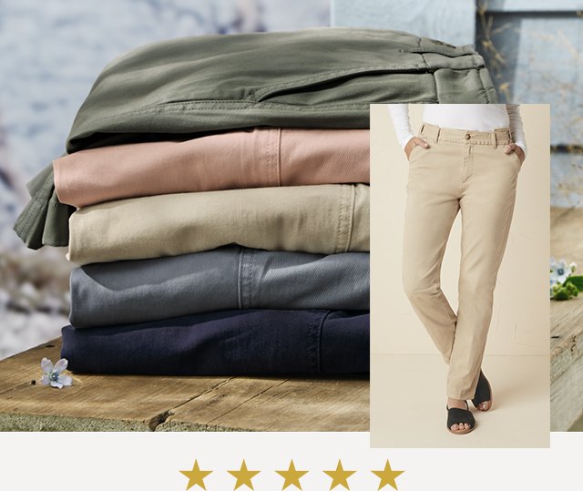 Hidden Stretch-Waist Chinos