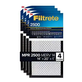 3M 2500 Series Filtrete 1-inch Filter, 4-Pack