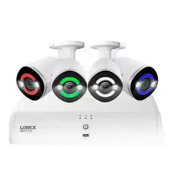 Lorex 4K+ Fusion 2TB Wired NVR Security System with Four 4K Bullet Cameras