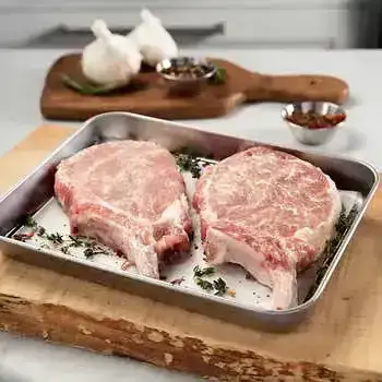 Rastelli’s Bone-In Premium Pork Rib Steak, 16 Total Count, 8 lbs Total