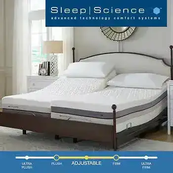 Sleep Science 13-inch iFlip Napa Memory Foam and Latex Split King Adjustable Power Base