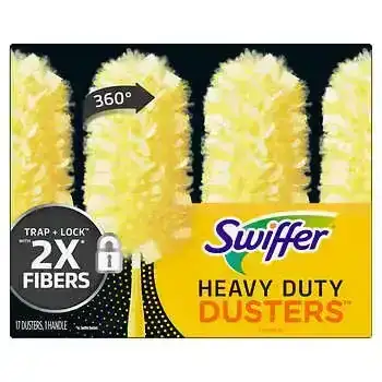 Swiffer Duster Heavy Duty Dusting Kit, 1 Handle + 17 Refills