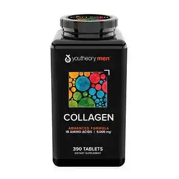 youtheory Men's Collagen Advanced Formula, 390 Tablets