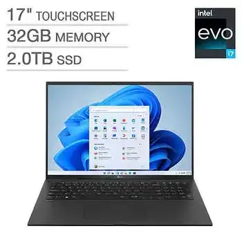 LG gram 17-inch Intel EVO Platform Touchscreen Laptop with 13th Gen Intel Core i7 Processor