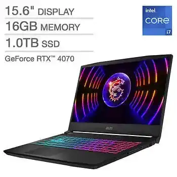 MSI Katana 15.6-inch Laptop with 12th Gen Intel Core i7 Processor and GeForce RTX 4070 Graphics