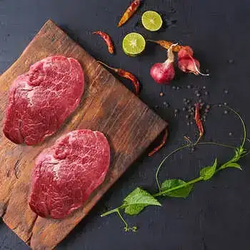 Boxed Halal Certified Filet Mignon (16/8 oz Steaks) 8 lbs Total