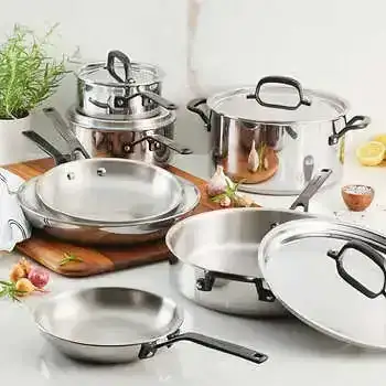 KitchenAid 11-Piece, 5-Ply Clad Stainless Steel Cookware Set