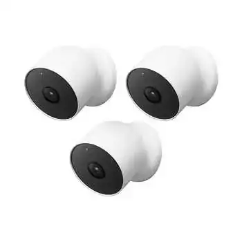 Google Nest Cam (Outdoor or Indoor, Battery), 3-Pack