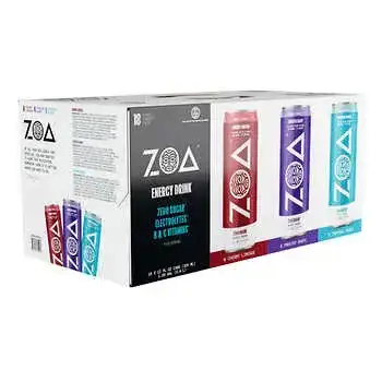 ZOA Zero Sugar Energy Drink, Variety Pack