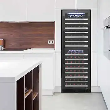 Vinotemp 155-Bottle Wine Cooler with Dual Zone Cooling