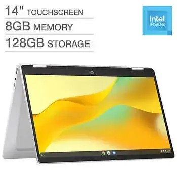 HP x360 14-inch Touchscreen 2-in-1 Chromebook Laptop with Intel N200 Processor