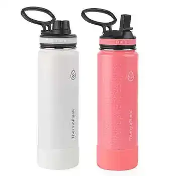 ThermoFlask 24 oz Stainless Steel Insulated Water Bottle, 2-Pack