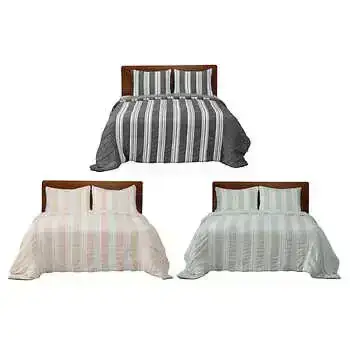 Berkshire Life Waffle Stripe 3-Piece Comforter Set