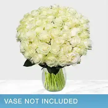 Valentine's Day 50-Stem White Roses