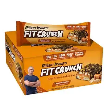 FitCrunch Caramel Peanut Protein Bars, 9-Count