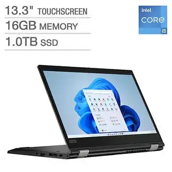 Lenovo ThinkPad L13 Yoga 13.3-inch Touchscreen 2-in-1 Laptop with 11th Gen Intel Core i5 Processor