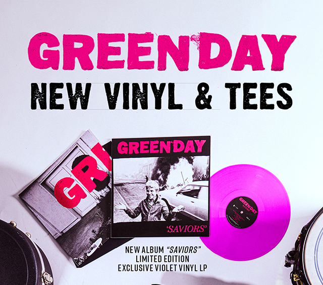 Green Day New Vinyl and Tees. Shop Band Merch