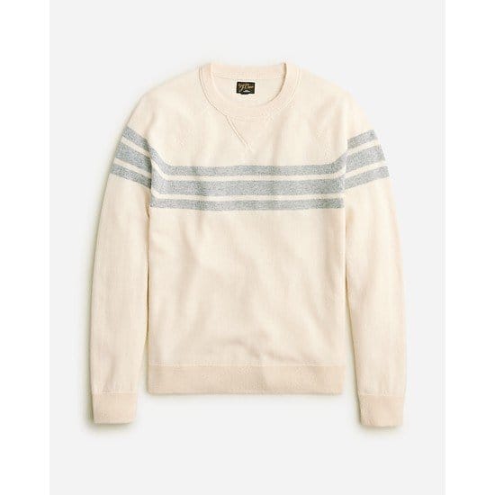Cashmere sweatshirt in marine stripe