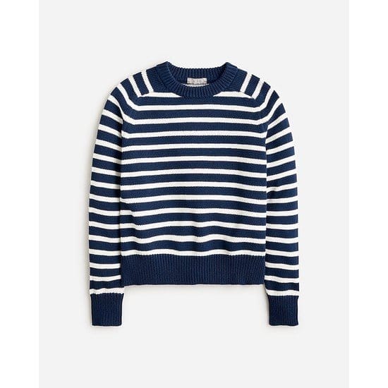 Relaxed pullover sweater in stripe