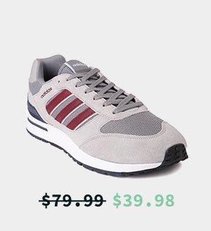 Mens adidas Run 80s Athletic Shoe - Grey / Shadow Red / Shadow Navy
