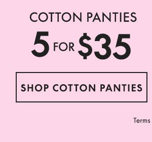 Cotton Panties 5 for \\$35