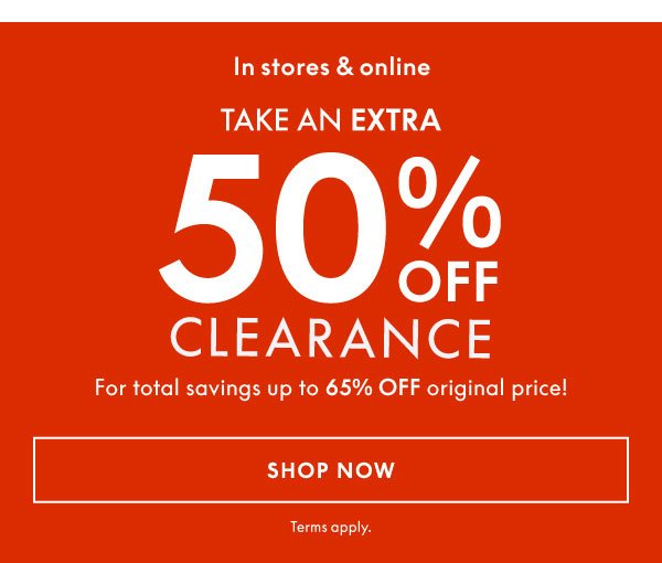 Shop Clearance 50% Off