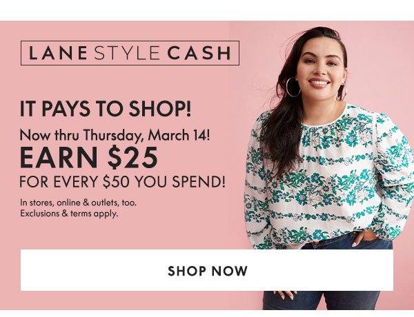 Earn \\$25 for Every \\$50 You Spend
