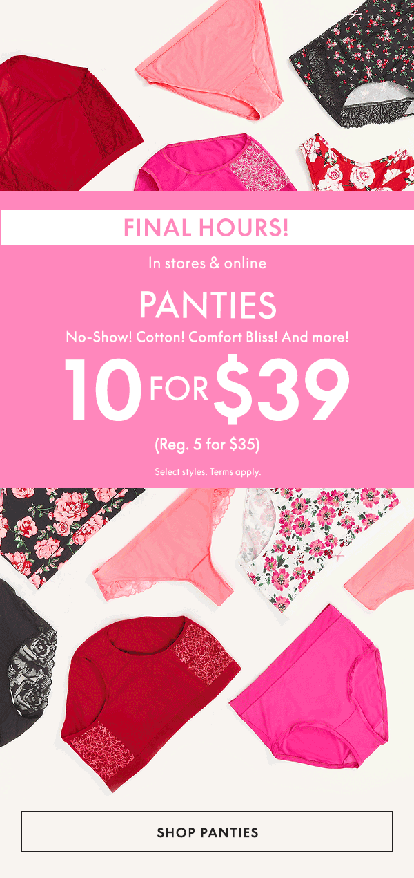 Shop Panties 10 for \\$39