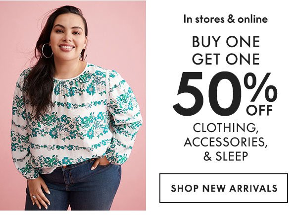 Buy One Get One \\$50 Off Clothing, Accessories, and Sleep