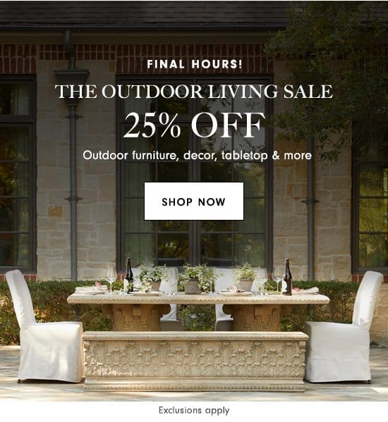 Shop The Outdoor Living Sale