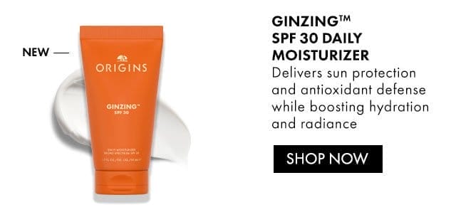 GinZingTM SPF 30 Daily Moisturizer | Delivers sun protection and antioxidant defense while boosting hydration and radiance | NEW | SHOP NOW