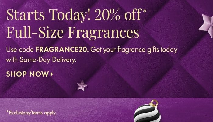 20% Off Full Size Fragrances