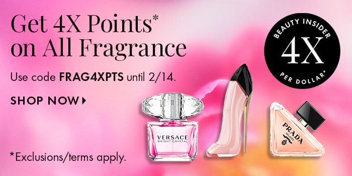Get 4X Points on All Fragrance