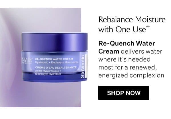 Advanced Hydration with our Re-Quench Water Cream