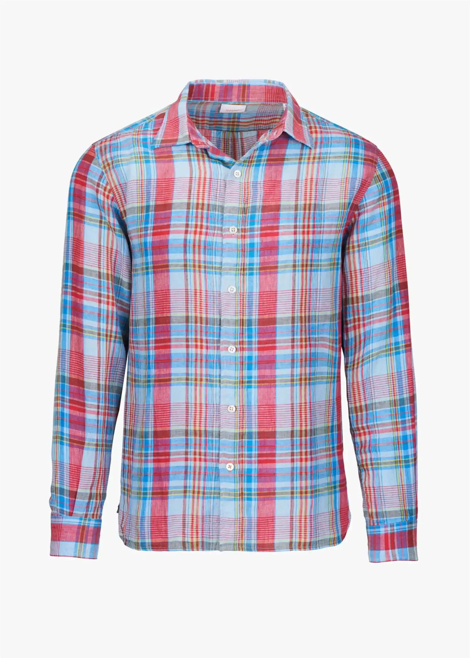 Image of Amalfi Plaid Linen Shirt