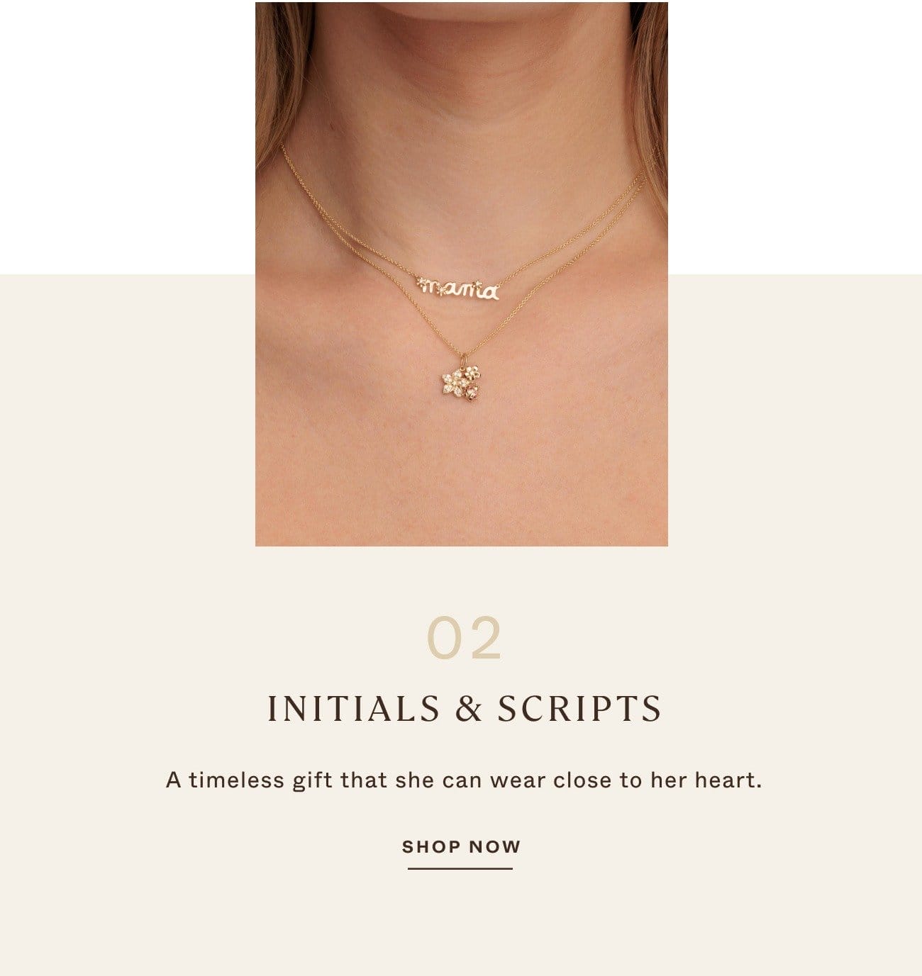 Sydney Evan Script & Initial Necklace Collection
