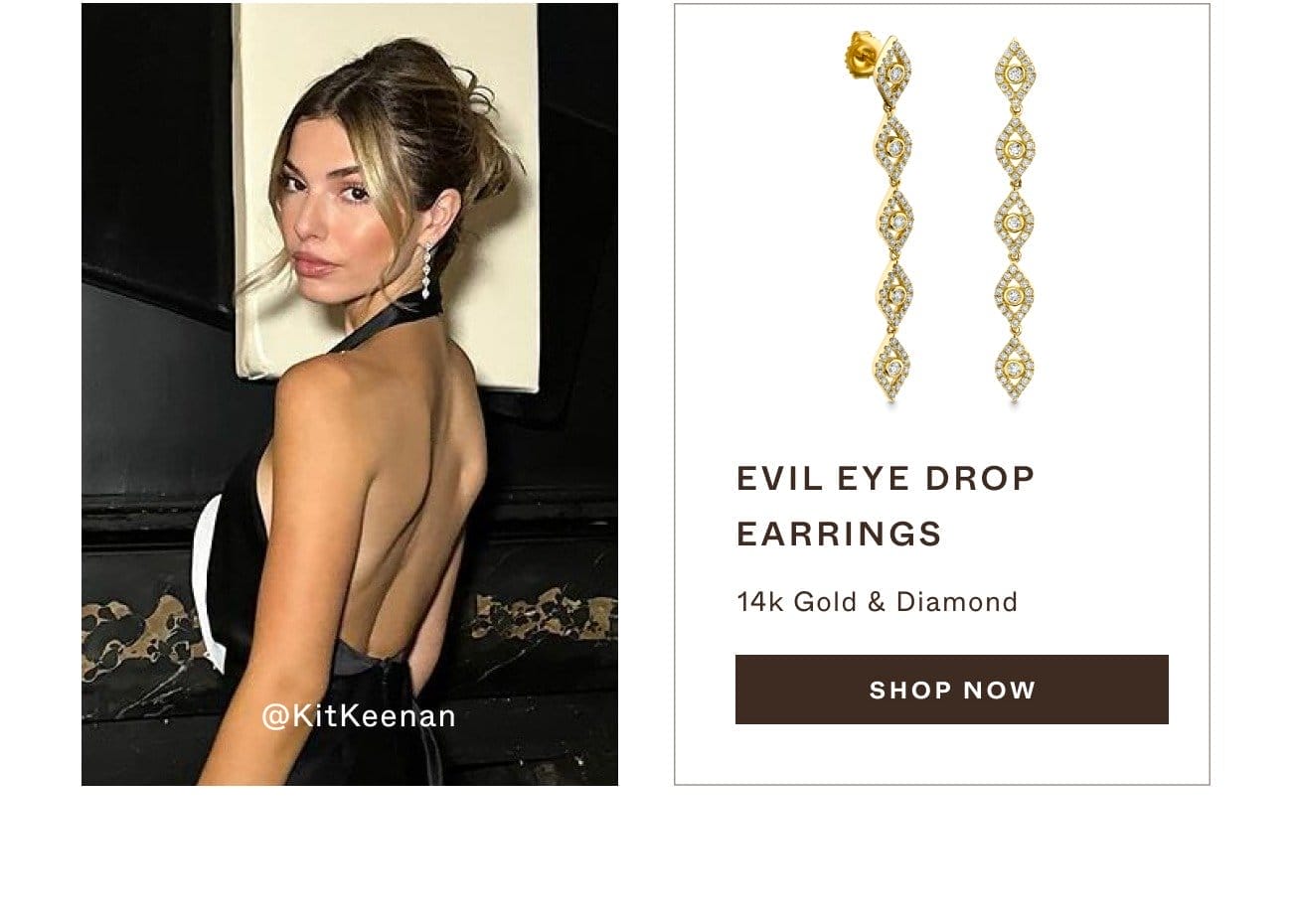Sydney Evan Evil Eye Drop Earrings