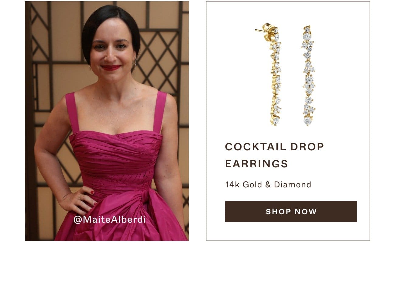 Sydney Evan Cocktail Drop Earrings - Maite Alberdi